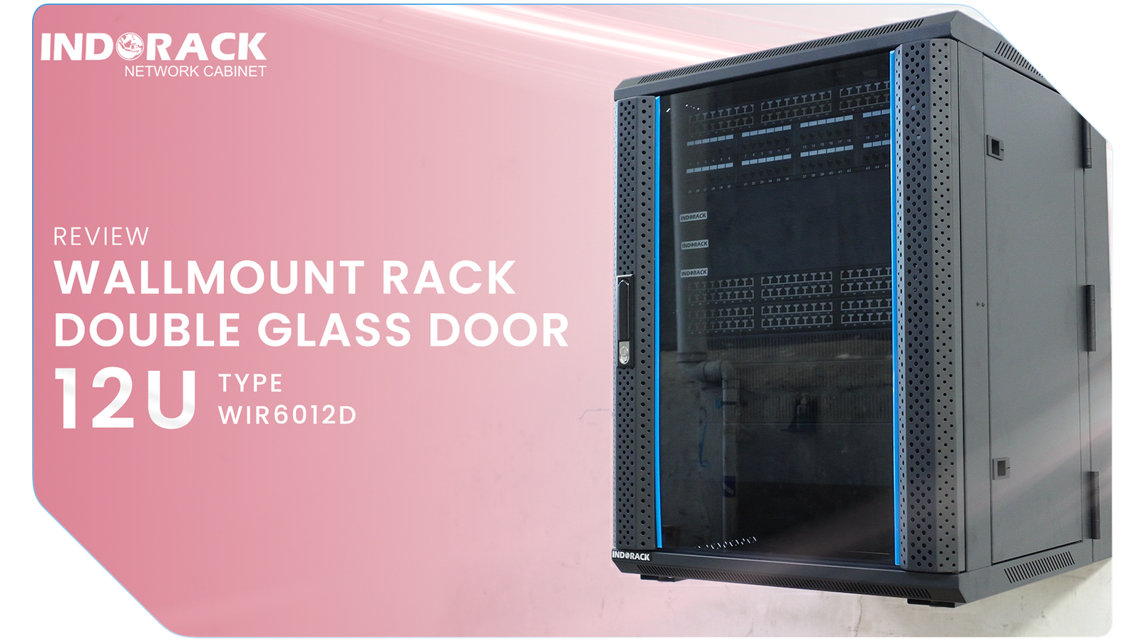 Wallmount Rack Glass Door 12U